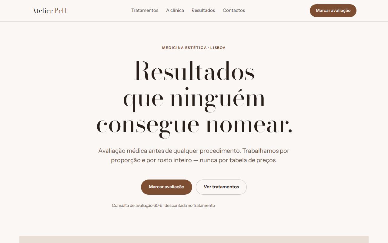 Pré-visualização do modelo de estética